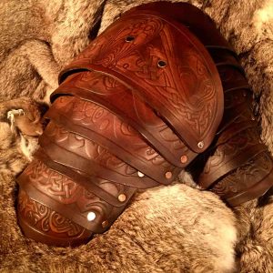 Vendel Wolf LARP Leather Shoulders