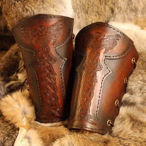 Vendel Raven SCA Leather Vambrace