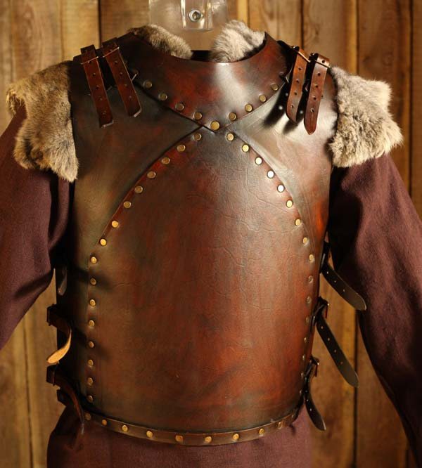 MEN'S REAL LEATHER SHOULDER HARNESS LARP BODY ARMOUR BODY LEATHER ARMOUR