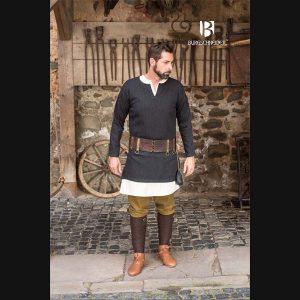 Herring Bone Woven Tunic Tyr Black grey 1