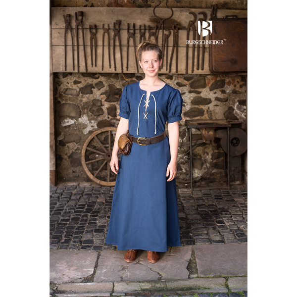Dress Gretl woad blue 1