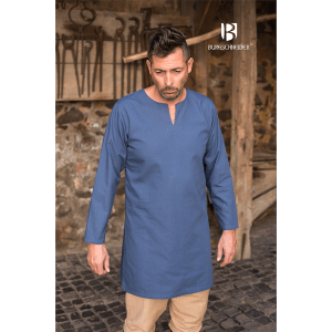 Medieval Undertunic Leif Woad Blue 1 Medieval Undertunic Leif Woad Blue 1