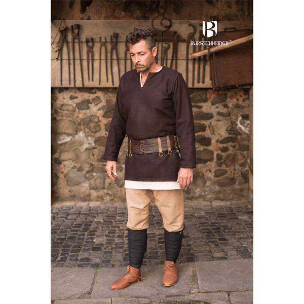 Medieval Wool Tunic Lodin Brown 1