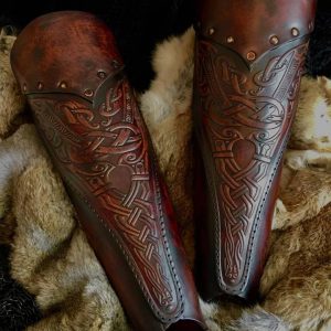 The Asmund Deluxe Leather Greaves