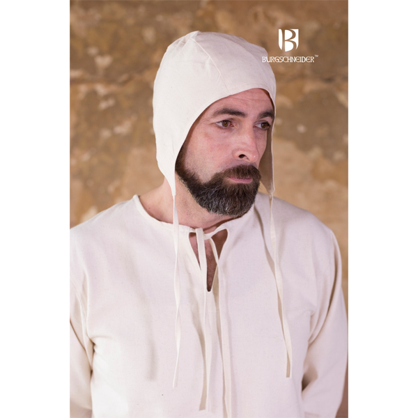 Medieval Coif Bertram Natural 1