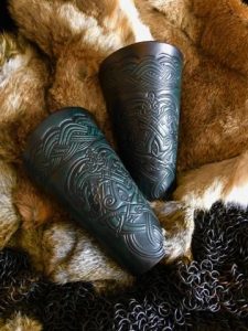 The Dragons LARP Leather Vambraces