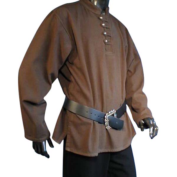 Buttoned Pirate Shirt Brown