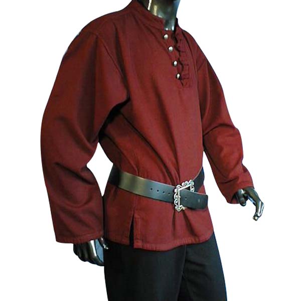 Buttoned Pirate Shirt Red