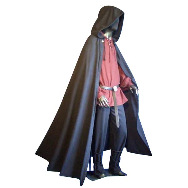 Medieval Cloak Black