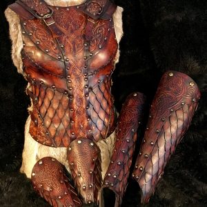 The Dragons SCA Leather Vambraces 