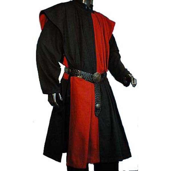 heckerboard Pattern Surcoat BLACK AND RED