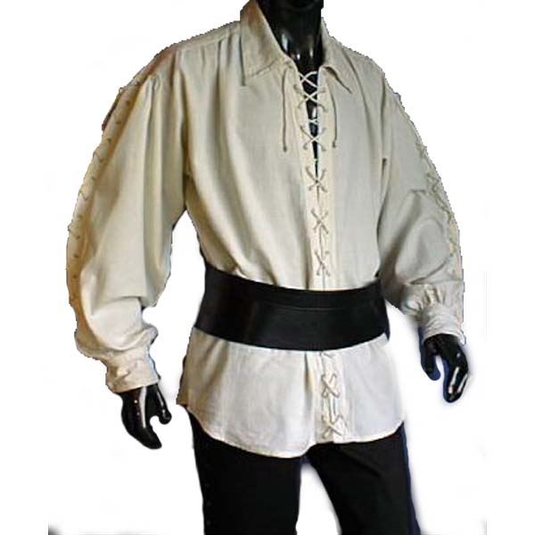 Laced Up Renaissance Shirt NATURAL