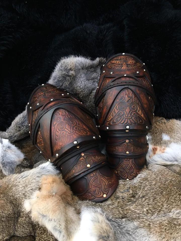 The Shield Maiden Clan Chief BUILT Leather Shoulders