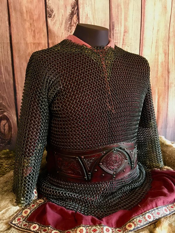 Blackened Chainmaille Haubergeon