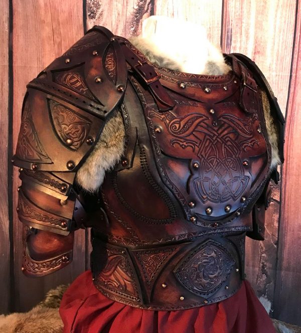 Clan Chief SCA Leather Armour Full Set - Image 6