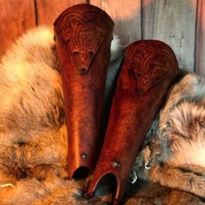 Bjorn LARP Leather Greaves