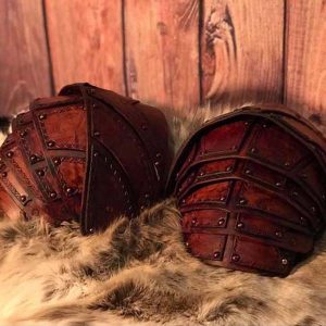 The Bjorn LARP Leather Shoulders