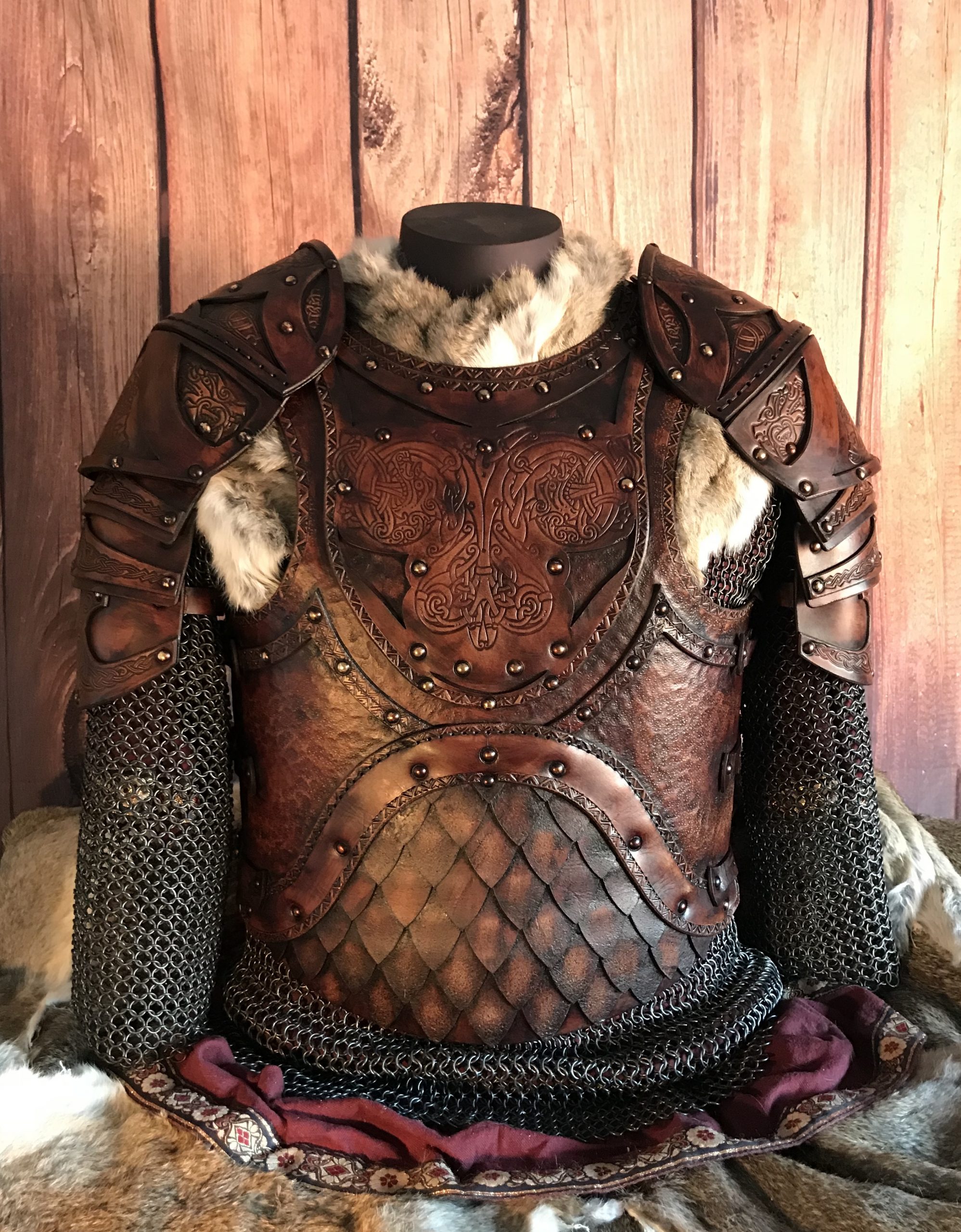 The Asmund Deluxe LARP Leather Armour Full Set 