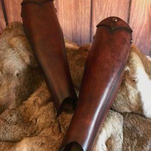 The Shield Maiden Deluxe Leather Greaves