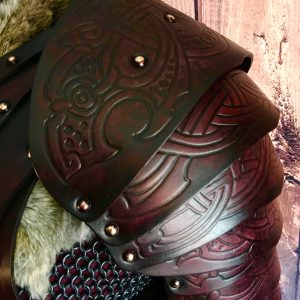 Gunnar LARP Leather Shoulders