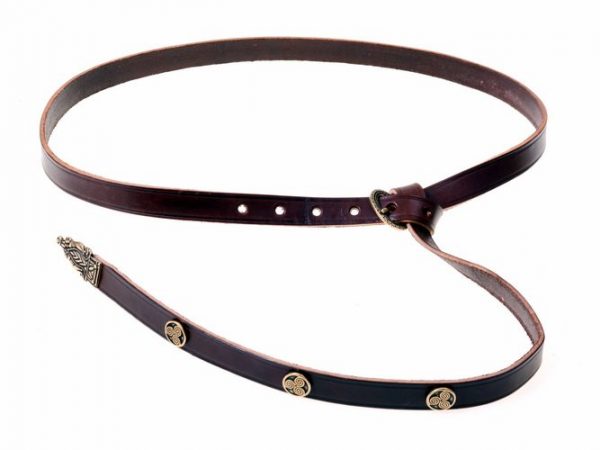Late Roman Period 2cm Wide Belt with Metal Details - Image 2