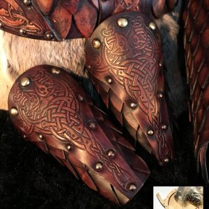 The Dragons SCA Leather Vambraces 