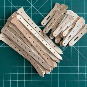 Natural Veg Tan Small Strap and Buckle Blank 10 Sets